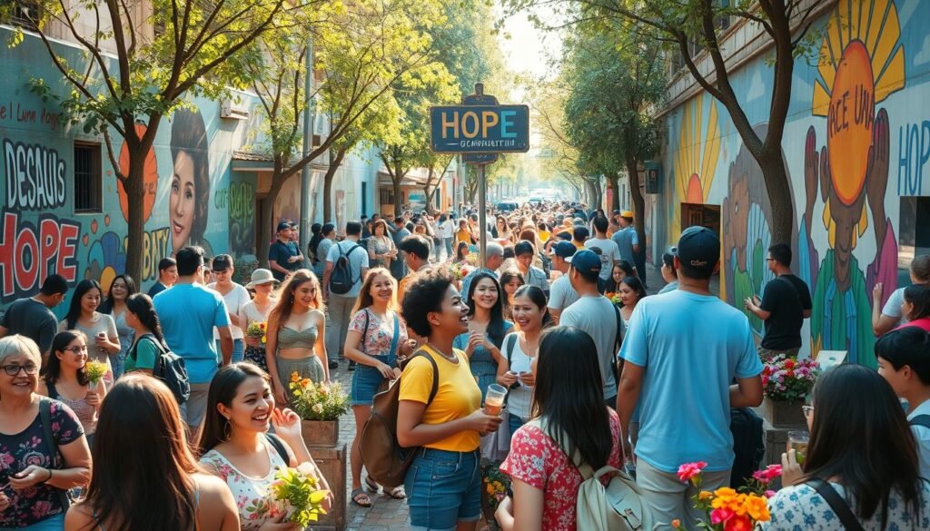 positividade e otimismo na sociedade